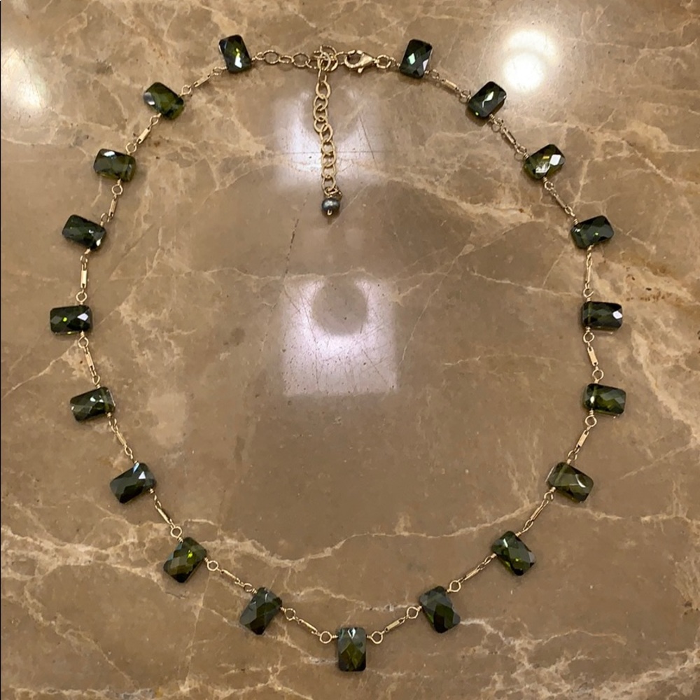 Brilliant cut crystal necklace